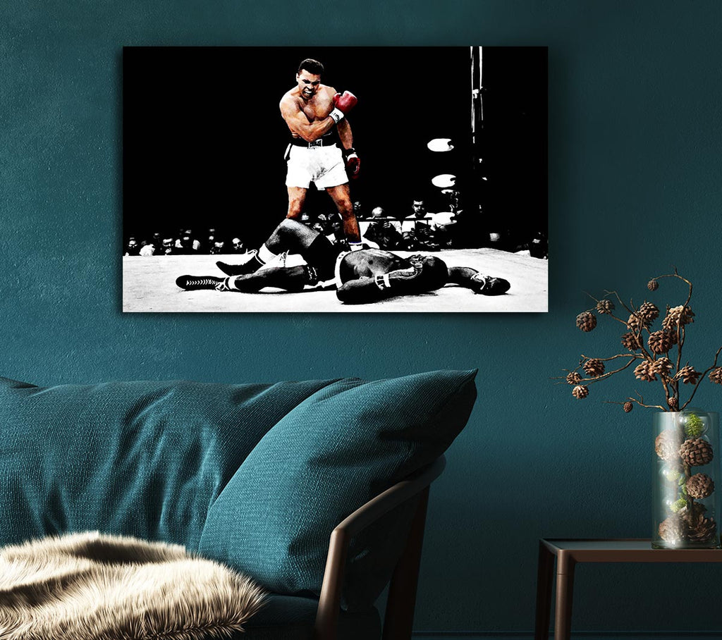 Picture of Muhammad Ali Knock Down Canvas Print Wall Art