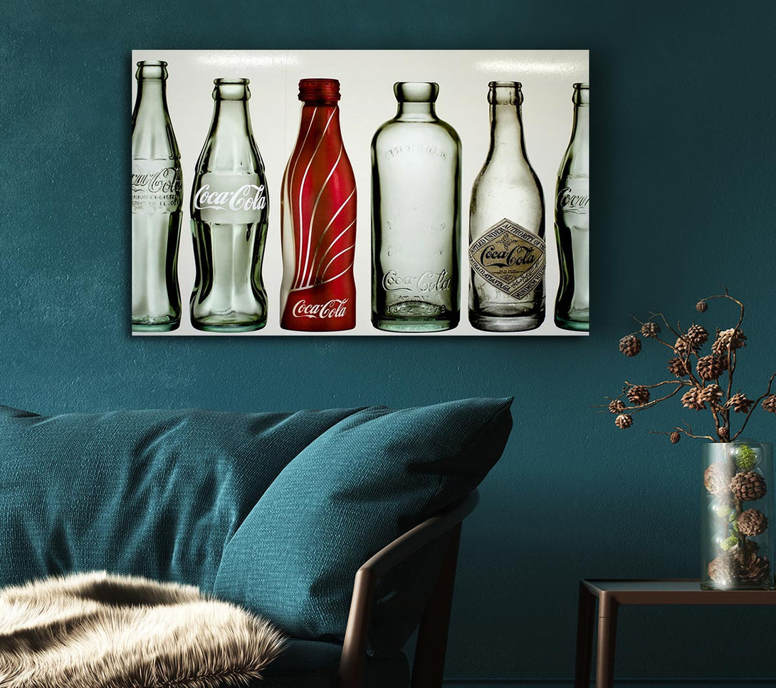  A Canvas Print of Old Coca Cola Bottles Canvas Wall Art