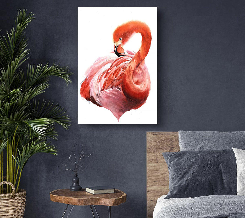 Picture of Flamingo Groom Canvas Print Wall Art