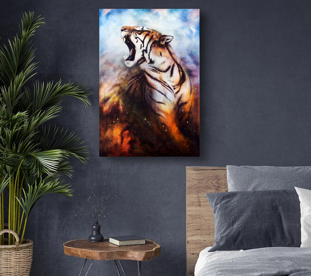 Picture of Roaring Tiger Canvas Print Wall Art