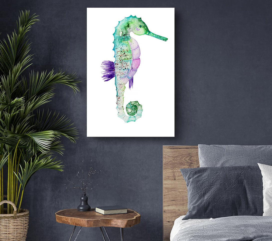 Picture of Spotted Seahorse Canvas Print Wall Art