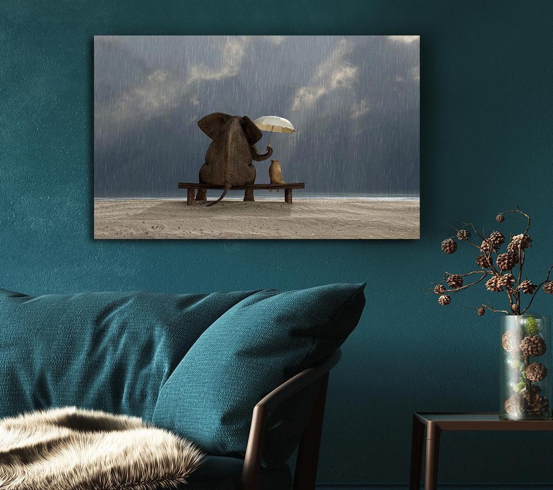  A Canvas Print of Helpful Elephant Canvas Print