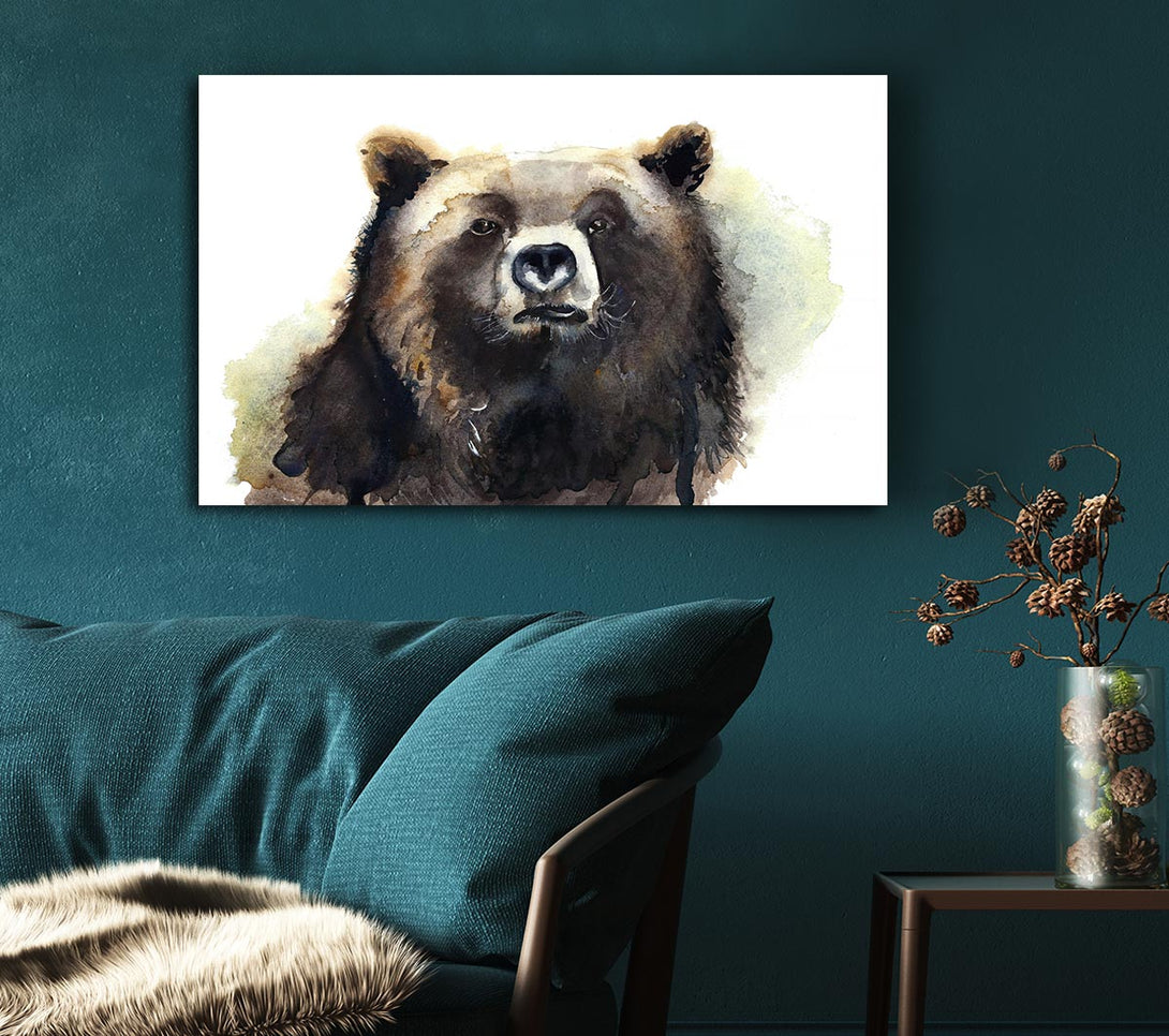  A Canvas Print of Grumpy Bear Canvas Print