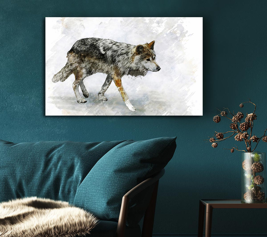 Picture of Wolf Trek Canvas Print Wall Art