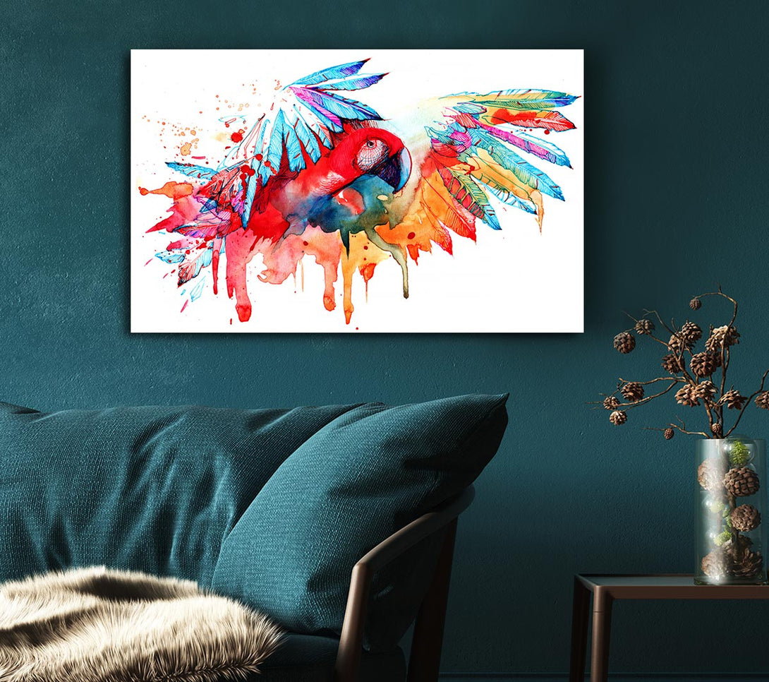 A Canvas Print of Colourful Parrot Canvas Print