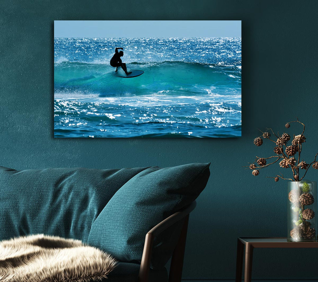 Picture of California Surfer Canvas Print Wall Art