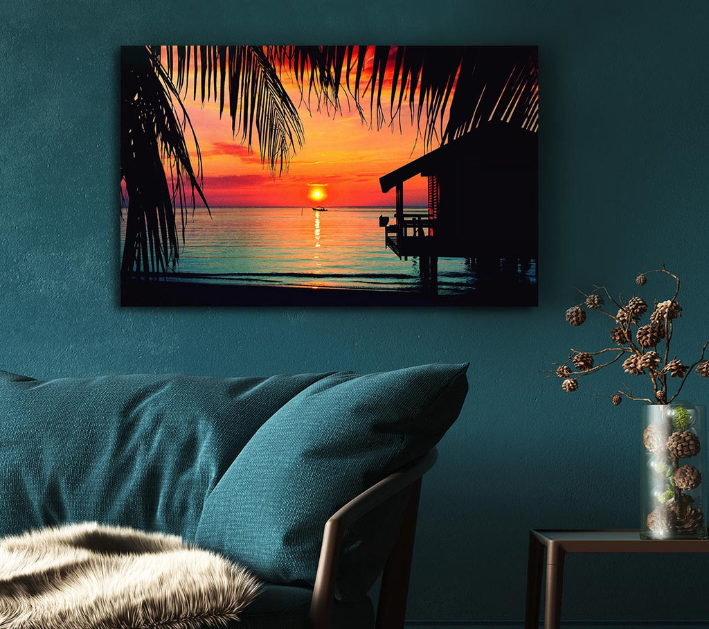 Picture of Paradise Living Canvas Print Wall Art