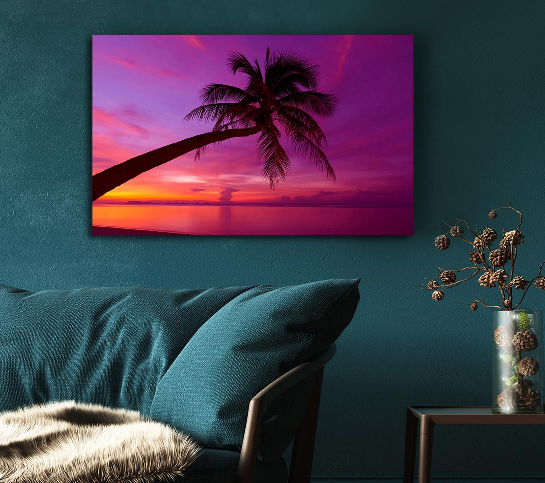 Picture of Palm Tree Skies Canvas Print Wall Art