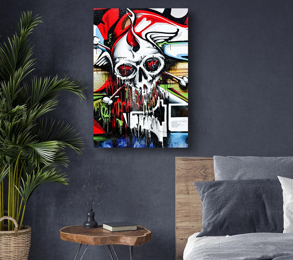 Picture of Melting Skull Canvas Print Wall Art