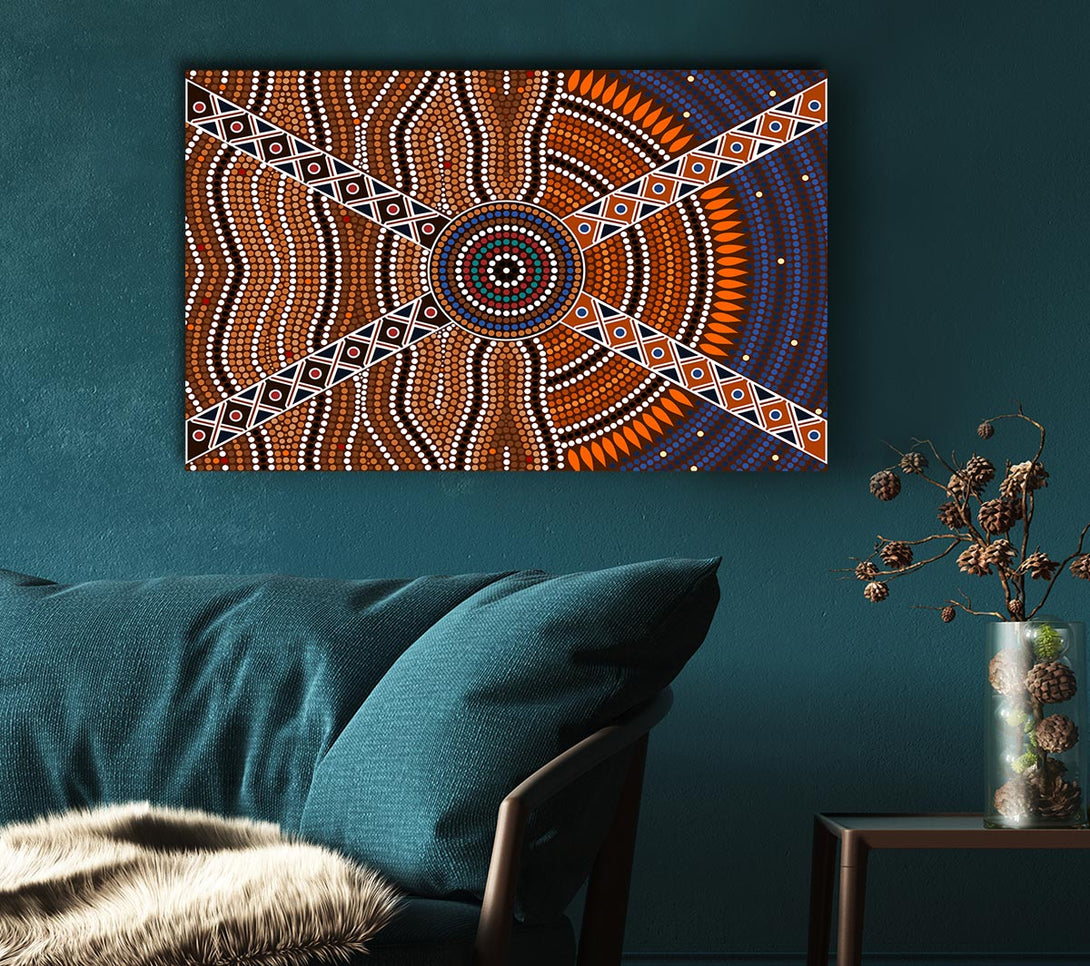 Picture of Aboriginal Pattern 2 Canvas Print Wall Art