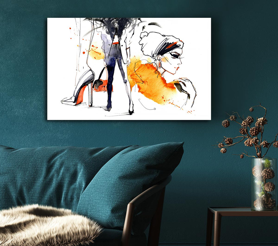 Picture of Shoes Bag Done Canvas Print Wall Art