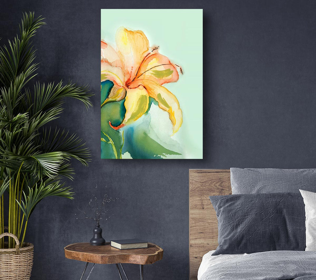  A Canvas Print of Single Lily Canvas Wall Art