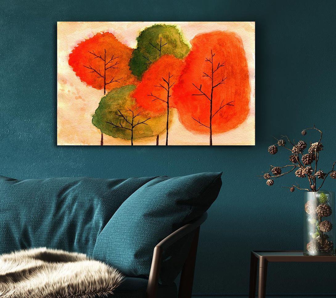 Picture of Autumn Trees 1 Canvas Print Wall Art