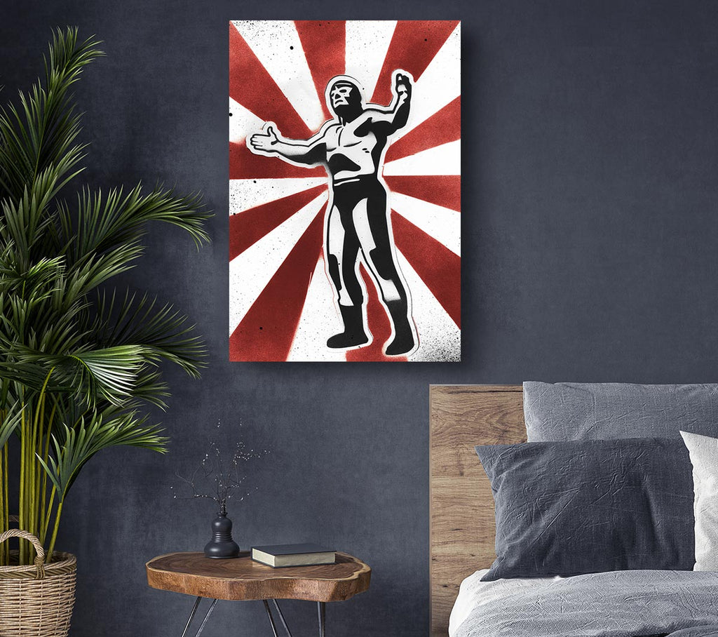Picture of Wrestling Hero Canvas Print Wall Art