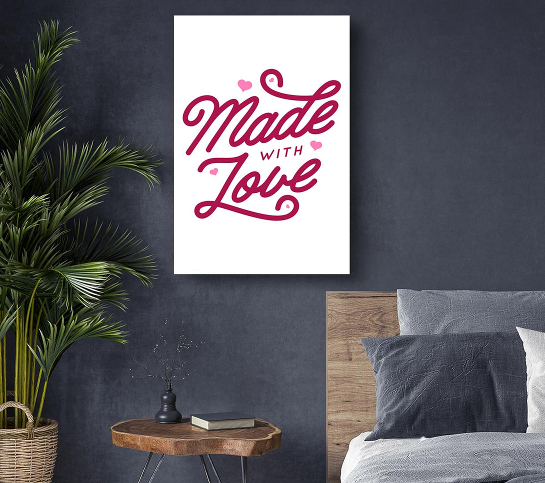 Picture of Made With Love Canvas Print Wall Art