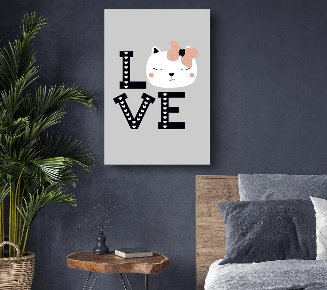 Picture of Love Cat Canvas Print Wall Art