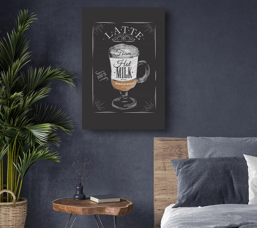 Picture of Latte Coffee 1 Canvas Print Wall Art