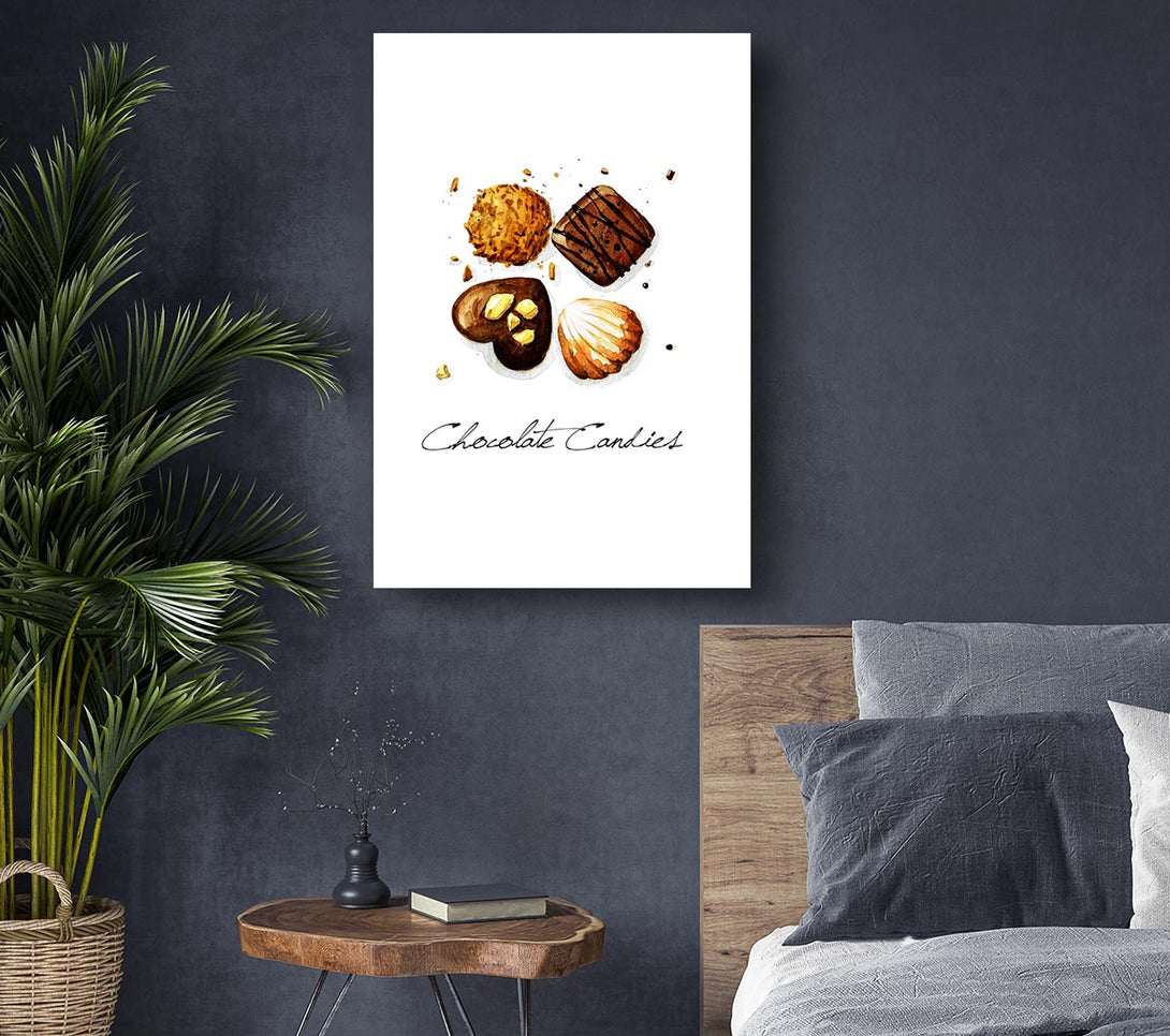 Picture of Chocolate Biscuit Cookies Canvas Print Wall Art