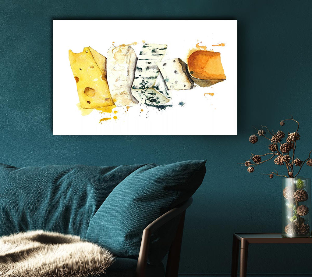 Picture of Cheese Selection Canvas Print Wall Art