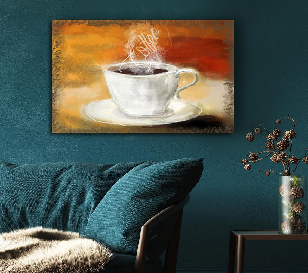 Picture of Coffee Steam Canvas Print Wall Art