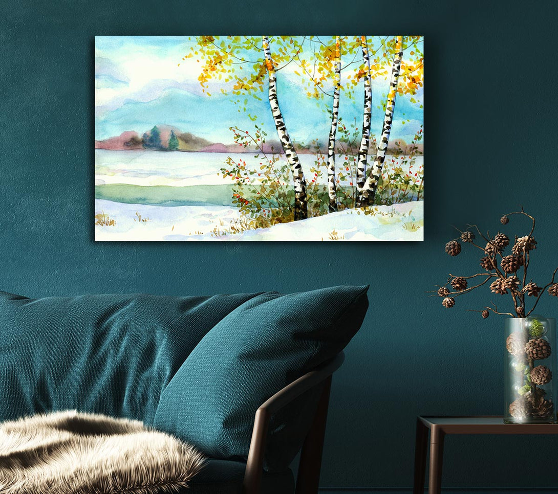  A Canvas Print of Silver Birch Winter Canvas Art