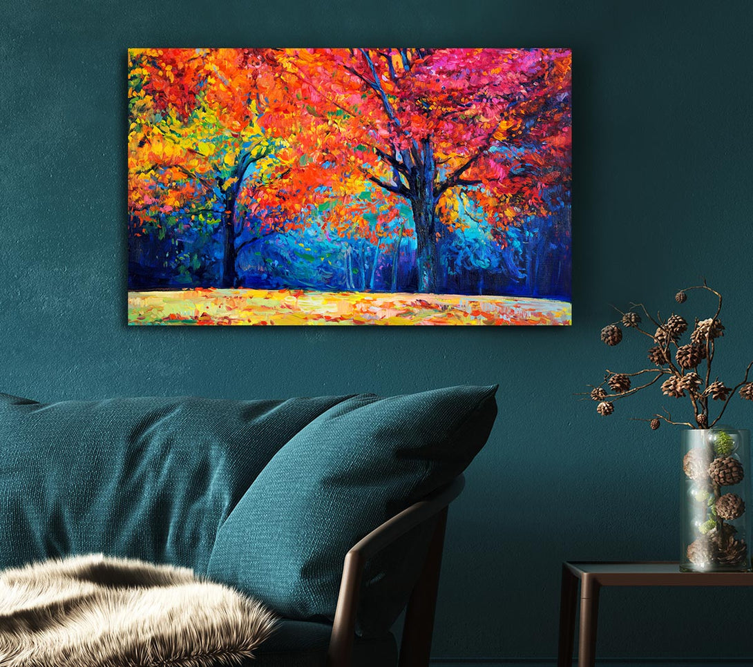 Picture of Magical Autumn Forest Canvas Print Wall Art