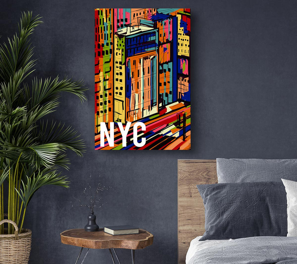 Picture of NYC Colourful City Canvas Print Wall Art