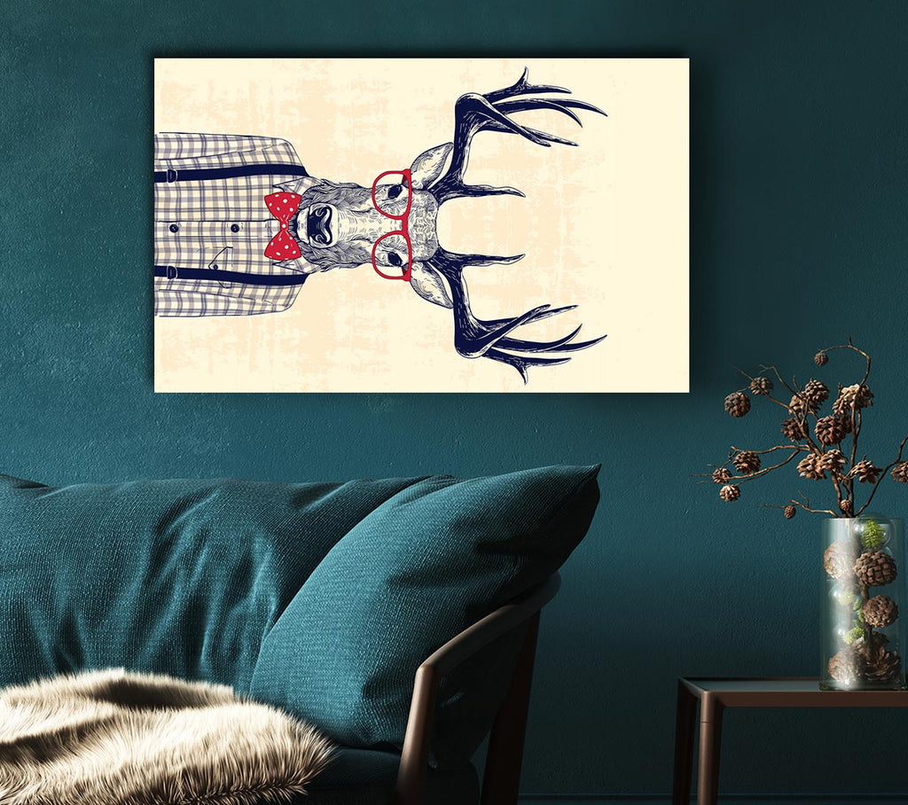 Picture of Clever Stag Canvas Print Wall Art