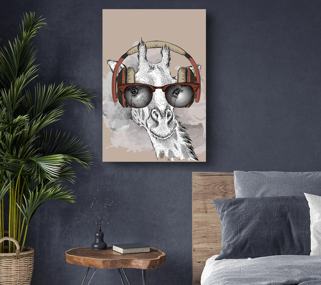 Picture of Funky Giraffe Canvas Print Wall Art