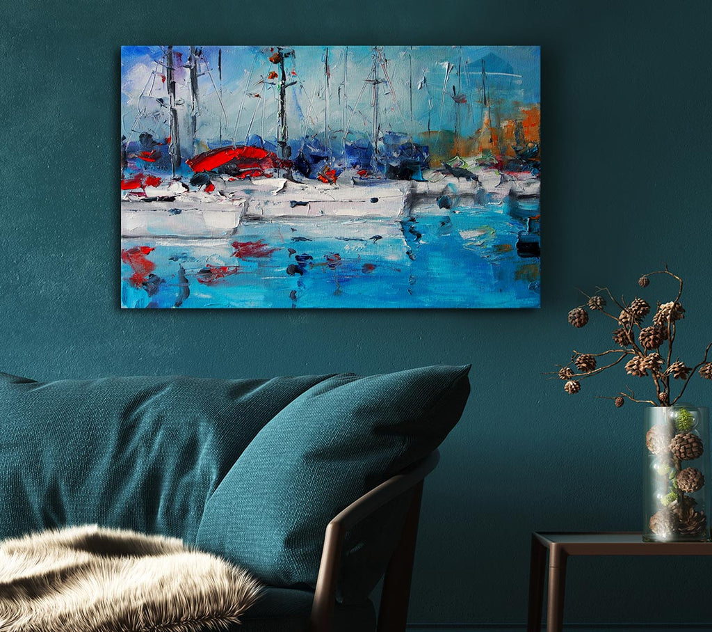 Picture of In The Harbour Canvas Print Wall Art