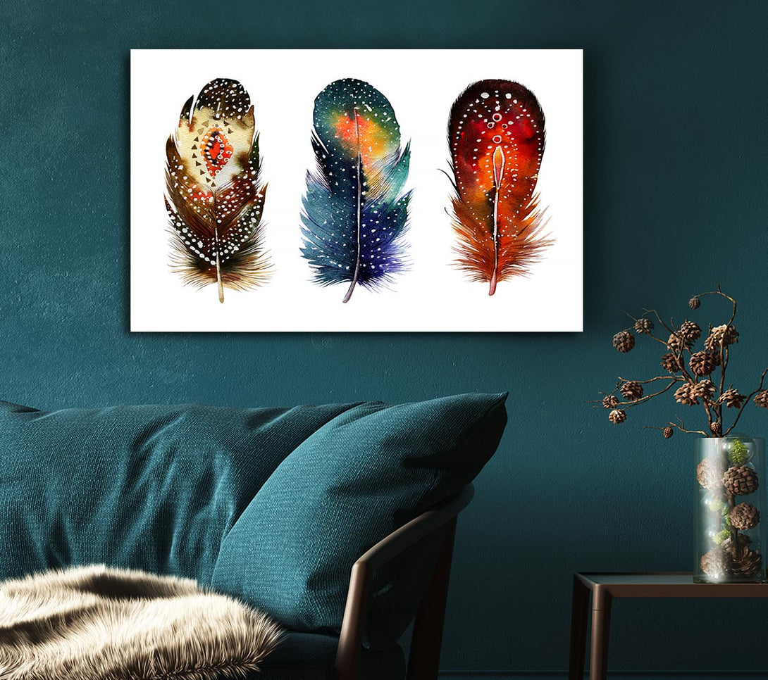 Picture of Indian Feathers Canvas Print Wall Art