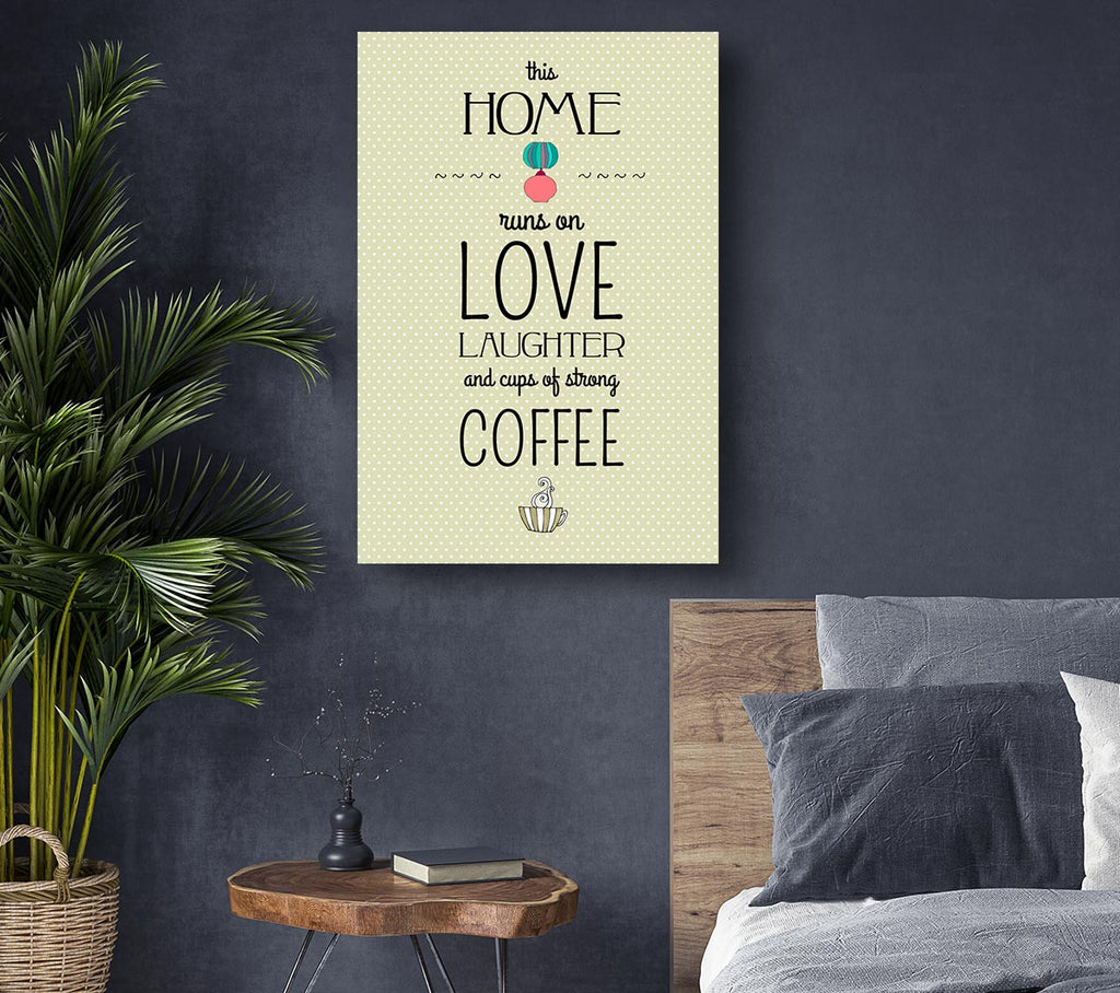 Picture of This Home Runs On Love Canvas Print Wall Art