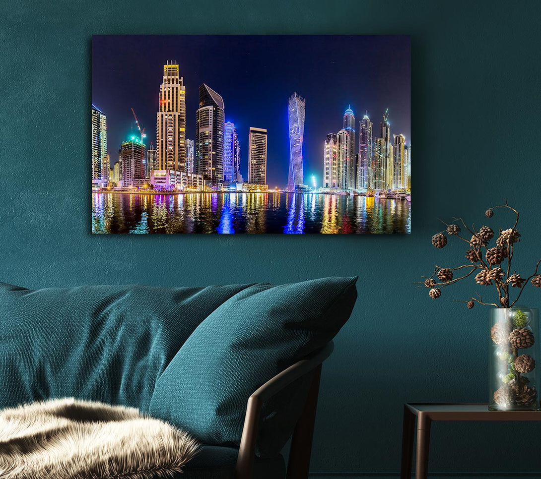 Picture of Cayan Tower Blues Canvas Print Wall Art