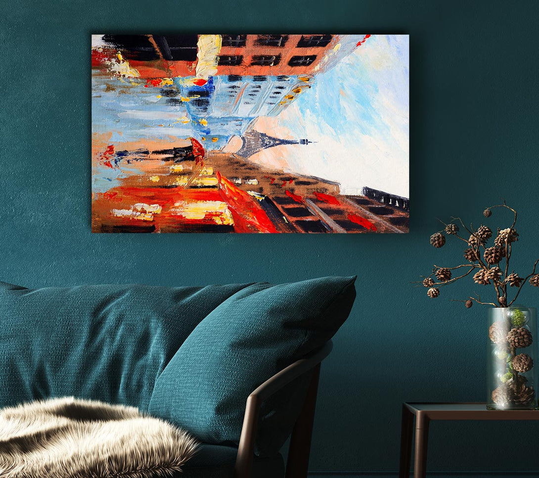  A Canvas Print of Eiffel Tower Streets 16 Canvas Wall Art