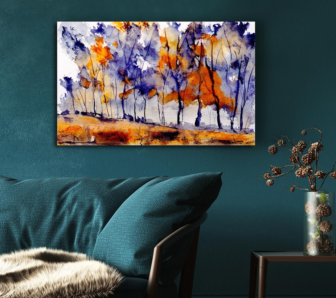 Picture of Autumn Trees Canvas Print Wall Art