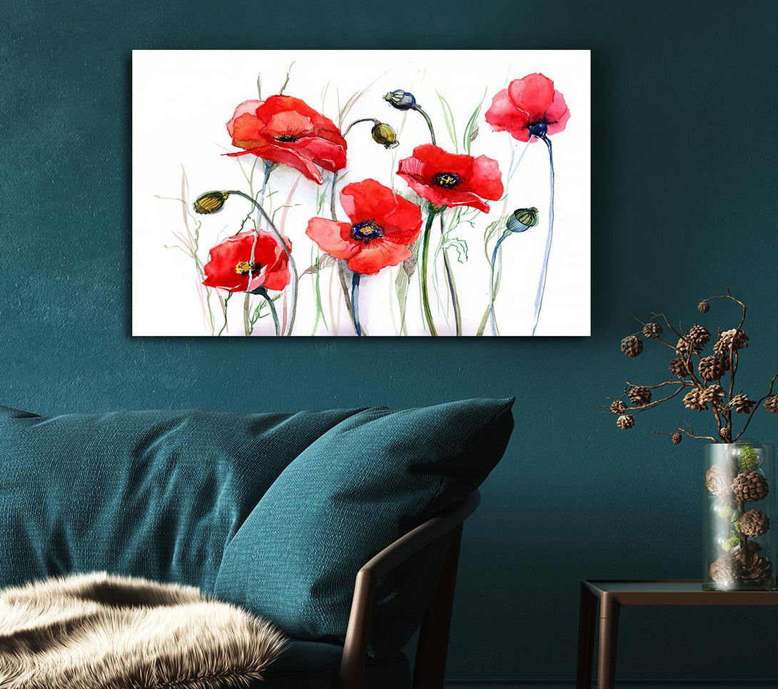 Picture of Poppy Magic Skies Canvas Print Wall Art