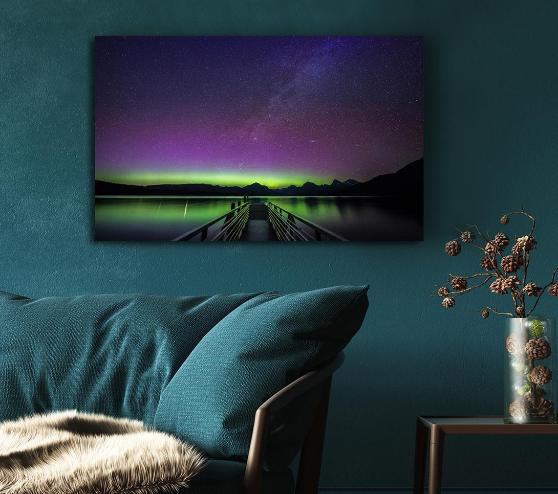 Picture of Glow Of The Northern Lights Canvas Print Wall Art