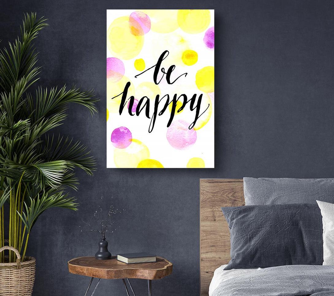 Picture of Be Happy 2 Canvas Print Wall Art