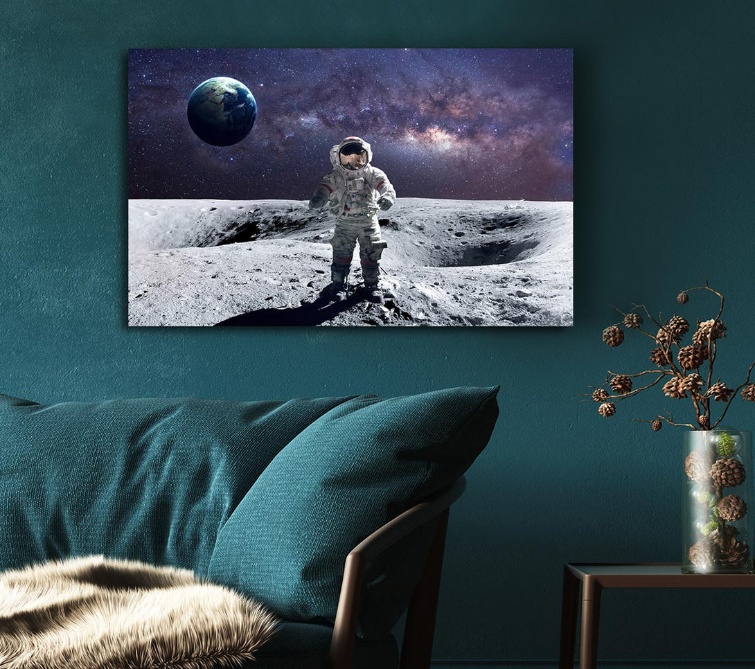 Picture of Man On The Moon Canvas Print Wall Art