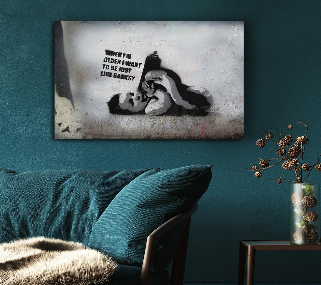 Picture of Be like Banksy Canvas Print Wall Art
