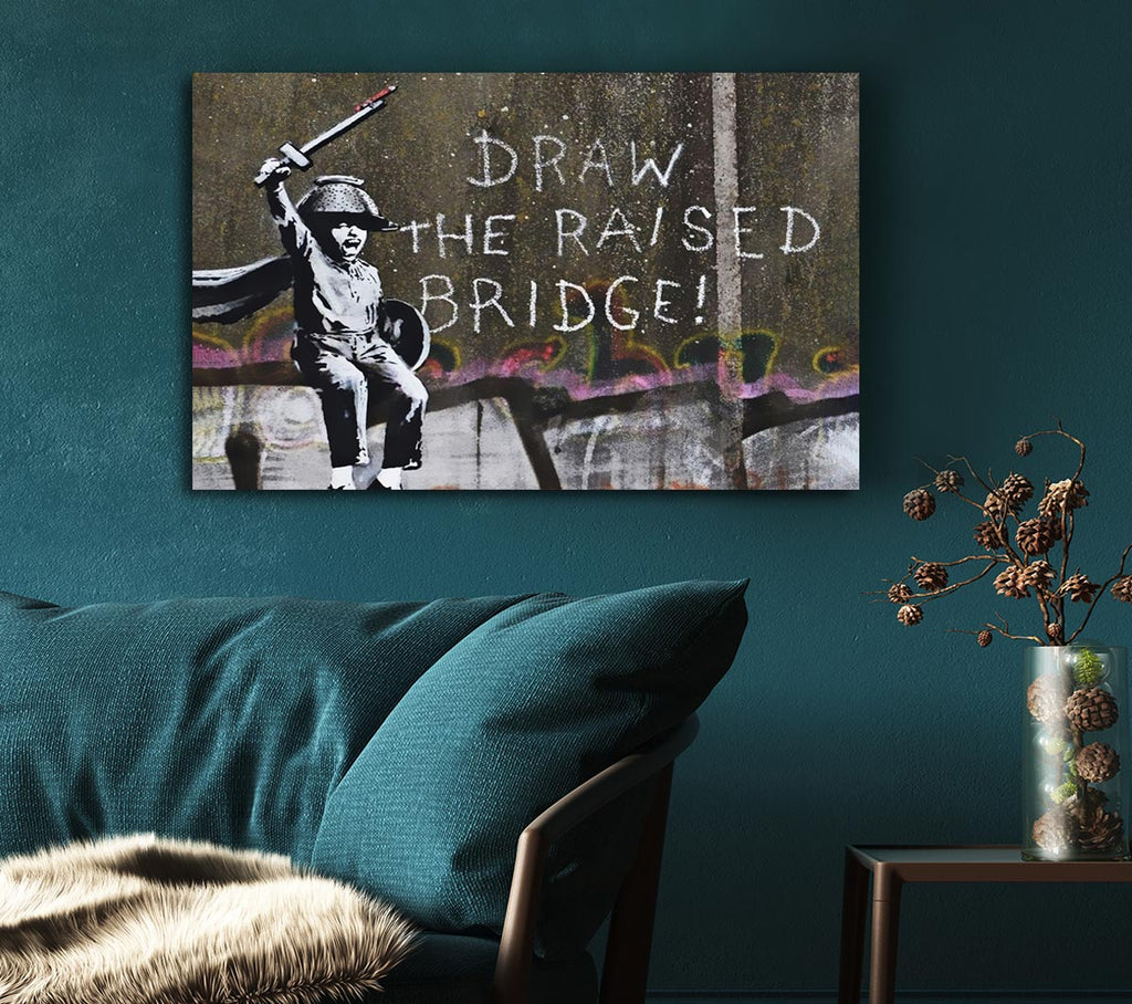 Picture of Draw The Raised Bridge Canvas Print Wall Art