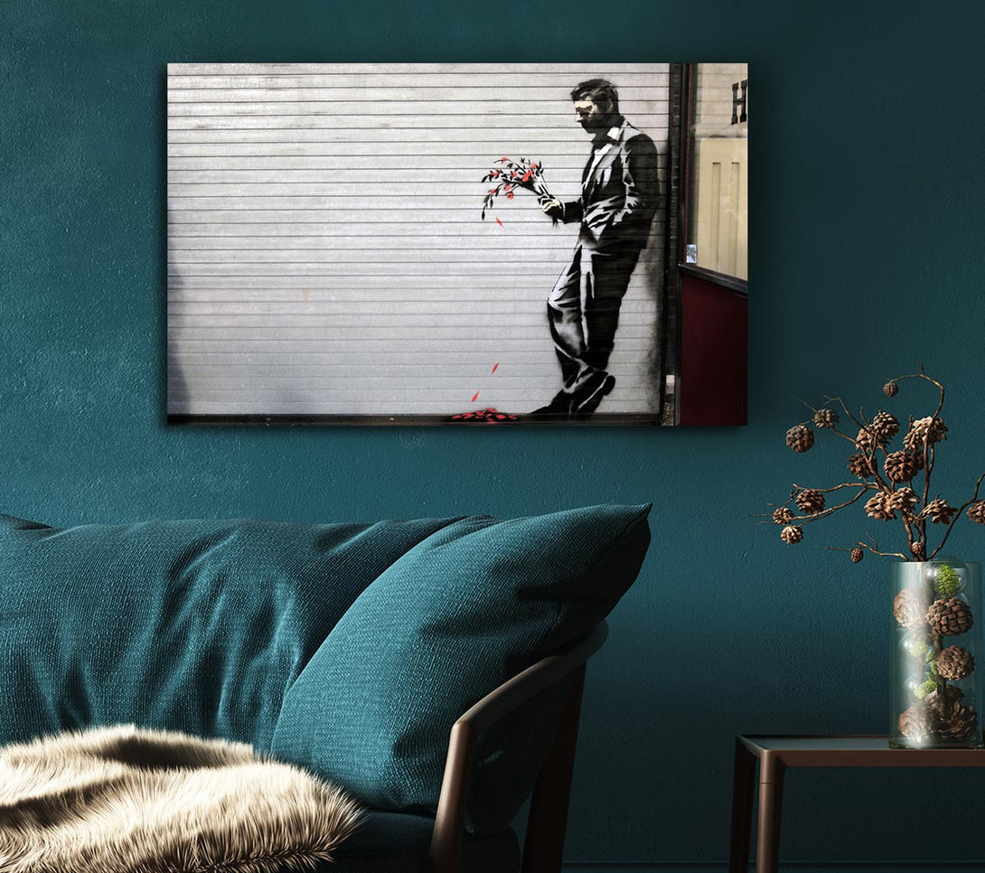 Picture of Flowers man Canvas Print Wall Art