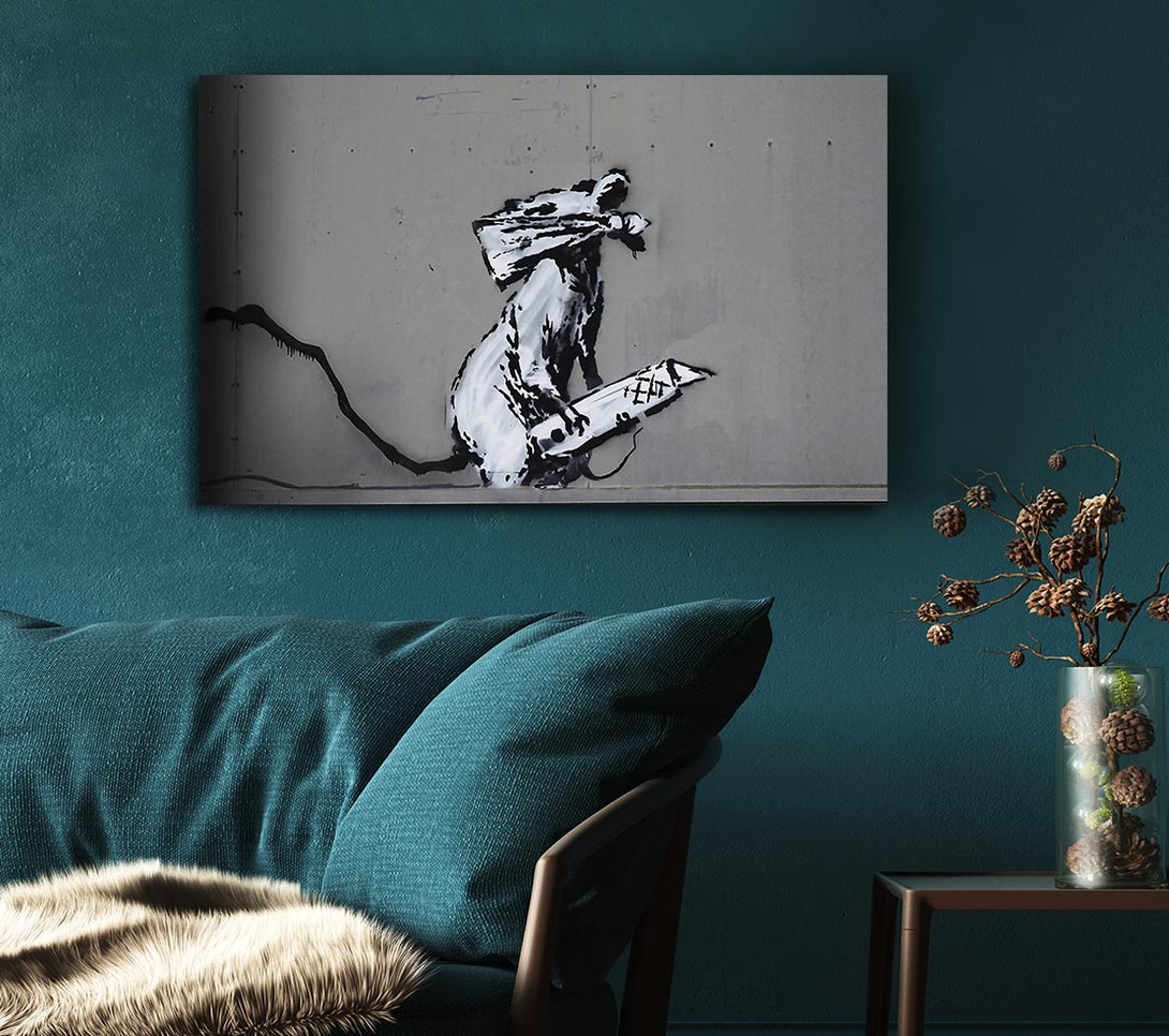Picture of Robot Barcode Canvas Print Wall Art