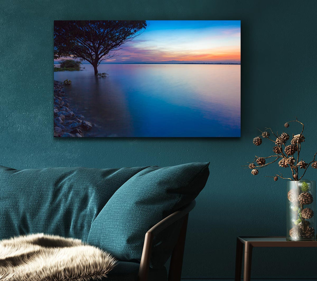 Picture of Tree in the river Canvas Print Wall Art