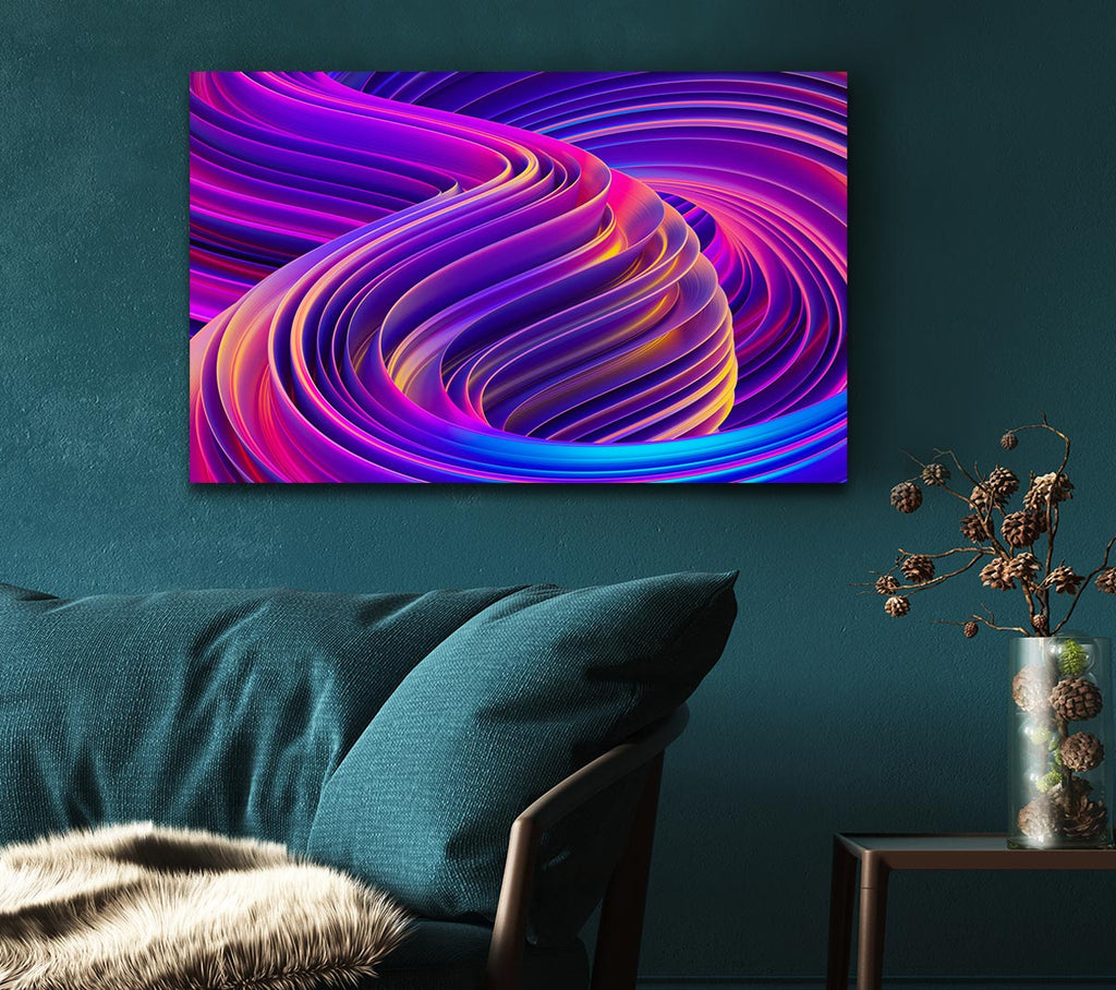Picture of Purple and blue swirl Canvas Print Wall Art