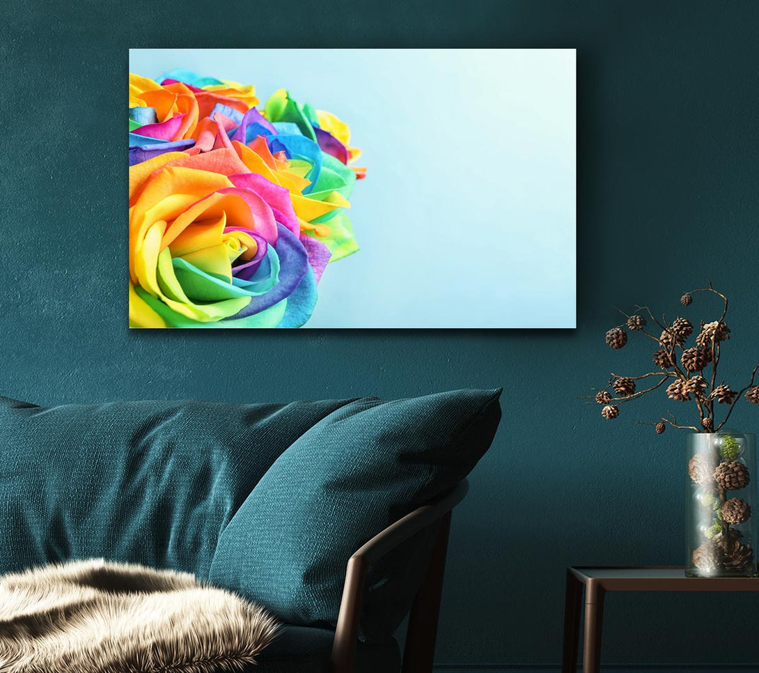 Picture of Rose colour rainbow Canvas Print Wall Art