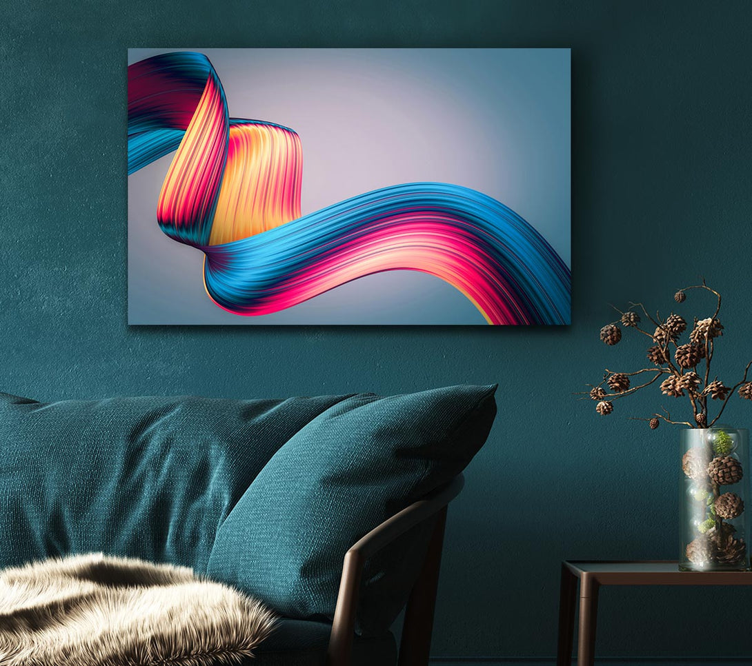 Picture of Ribbon of colour and light Canvas Print Wall Art