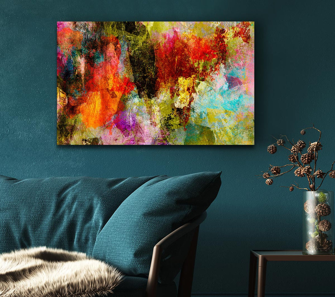 Picture of Splash of grunge colour Canvas Print Wall Art