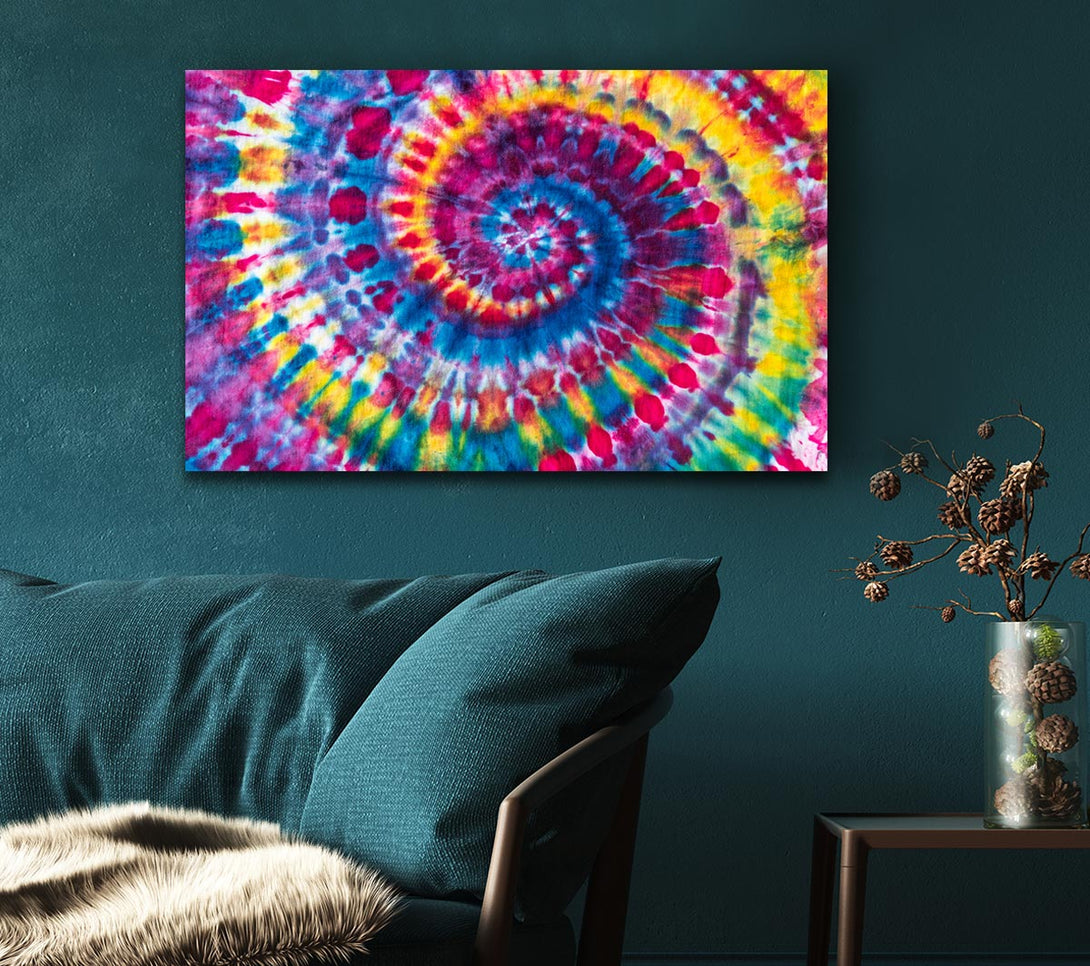 Picture of Spiral tie dye Canvas Print Wall Art