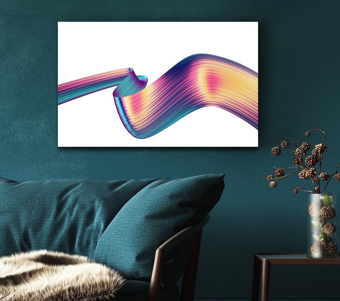 Picture of Colour ribbon moving Canvas Print Wall Art